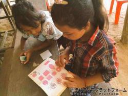 折り紙真剣 ぼらぷらカンボジア 教育ボランティア