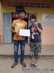 最終日に修了証をもらいました。 ぼらぷらカンボジア 教育ボランティア