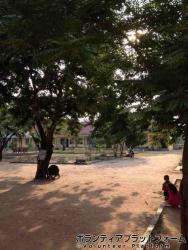 学校の敷地内 ぼらぷらカンボジア 教育ボランティア