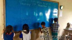 みんなで習った字の確認です。 ぼらぷらカンボジア 教育ボランティア