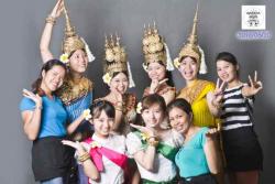 アプサラ伝統衣装体験 ぼらぷらカンボジア スタディツアー