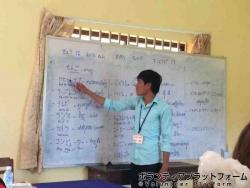 カンボジアの学校での日本語の授業 ぼらぷらカンボジア スタディツアー