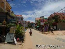 シェムリアップの一角にあるおしゃれな街並み ぼらぷらカンボジア スタディツアー