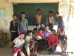 5年生のクラスで。 ぼらぷらカンボジア 教育ボランティア