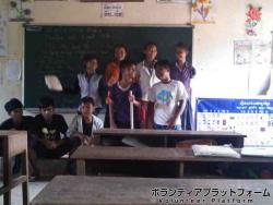クラスの子どもたち。 ぼらぷらカンボジア 教育ボランティア