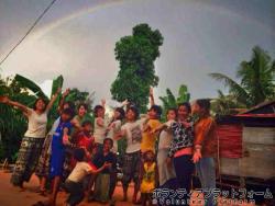 最終日にかかった虹 ぼらぷらカンボジア 教育ボランティア