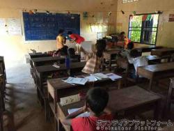 トレンアップ村学校教室 ぼらぷらカンボジア 教育ボランティア