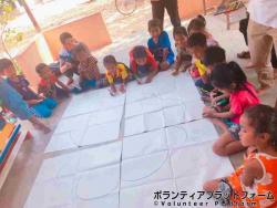 アートマイル。子どもたちと会員さんとともに書きました！ ぼらぷらカンボジア 教育ボランティア