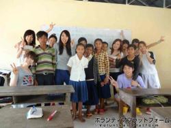最後の日の集合写真 ぼらぷらカンボジア 教育ボランティア