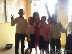 担当したクラスの子と ぼらぷらカンボジア 教育ボランティア