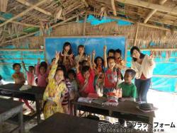 １年生のみんなと ぼらぷらカンボジア 教育ボランティア