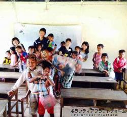 一年生のクラス写真 ぼらぷらカンボジア 教育ボランティア