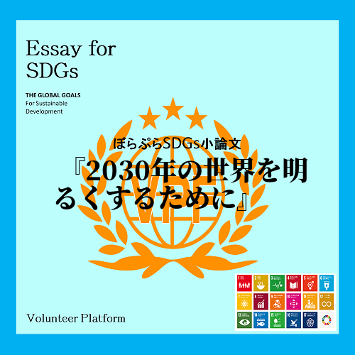 2030年、この世界はどうなっているだろうか。私はSDGsの17の目標を達成することが出来れば...