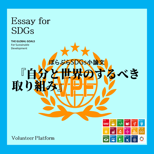 私は今回のボランティア研修でSDGsという人間が破壊してきた地球をこれ以上壊さないようにする為...