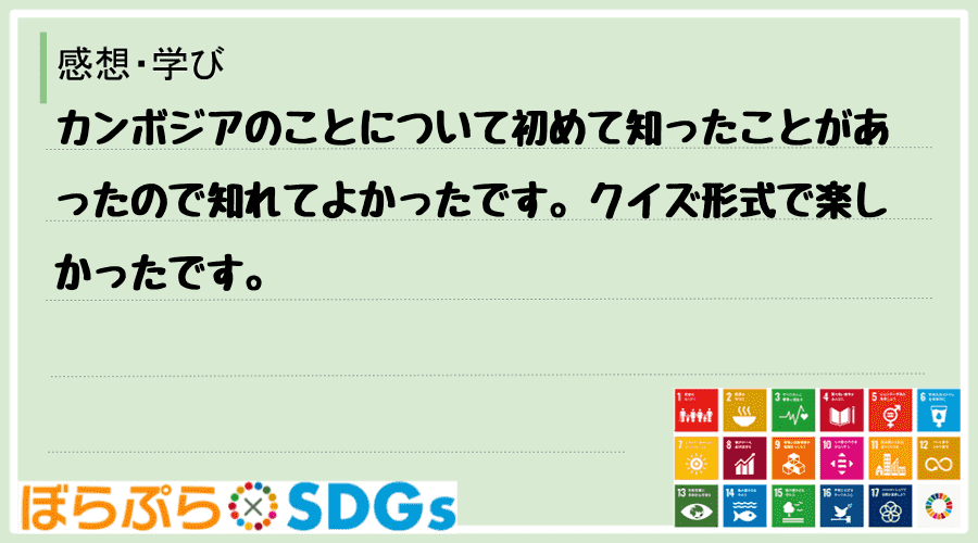 わたしのSDGsアクション・感想