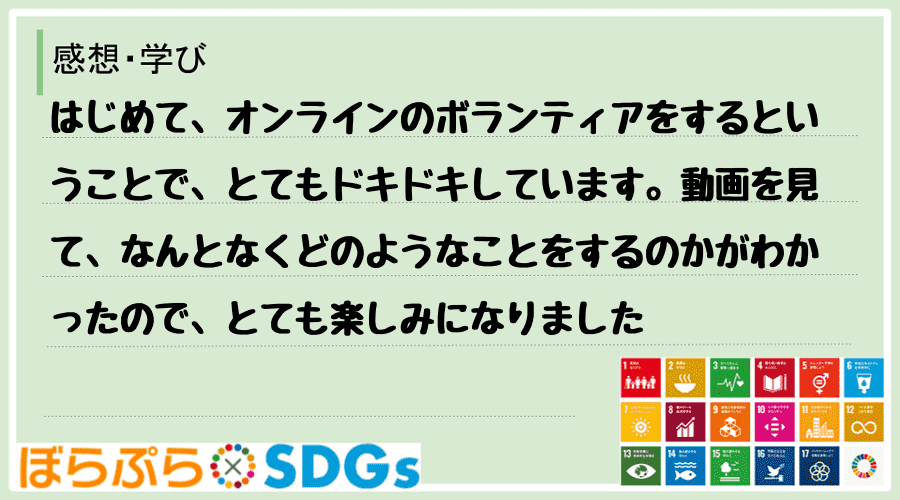 わたしのSDGsアクション・感想