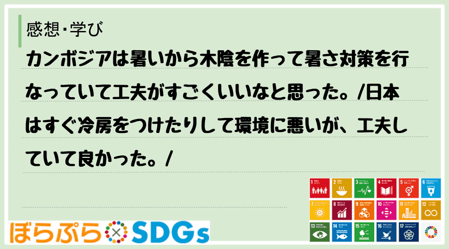 わたしのSDGsアクション・感想