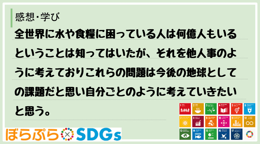 わたしのSDGsアクション・感想