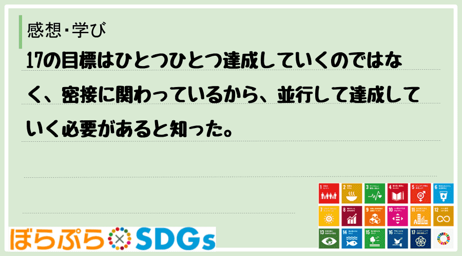 わたしのSDGsアクション・感想