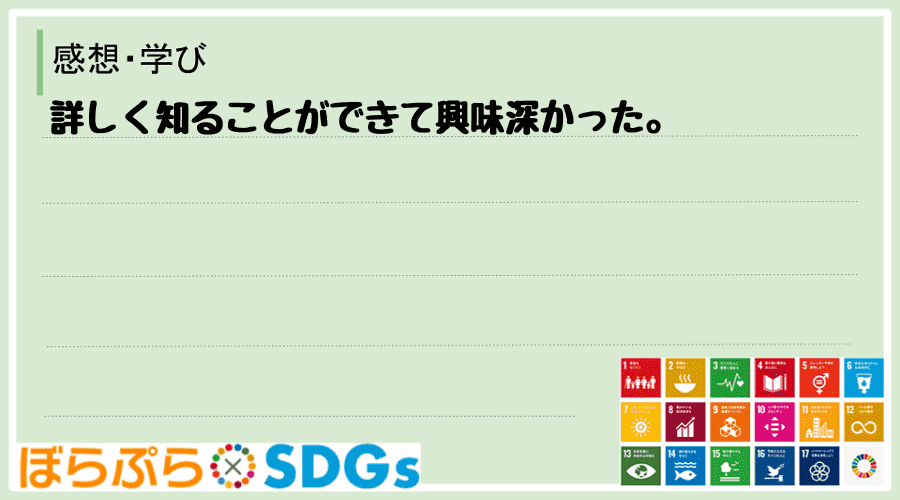 詳しく知ることができて興味深かった。