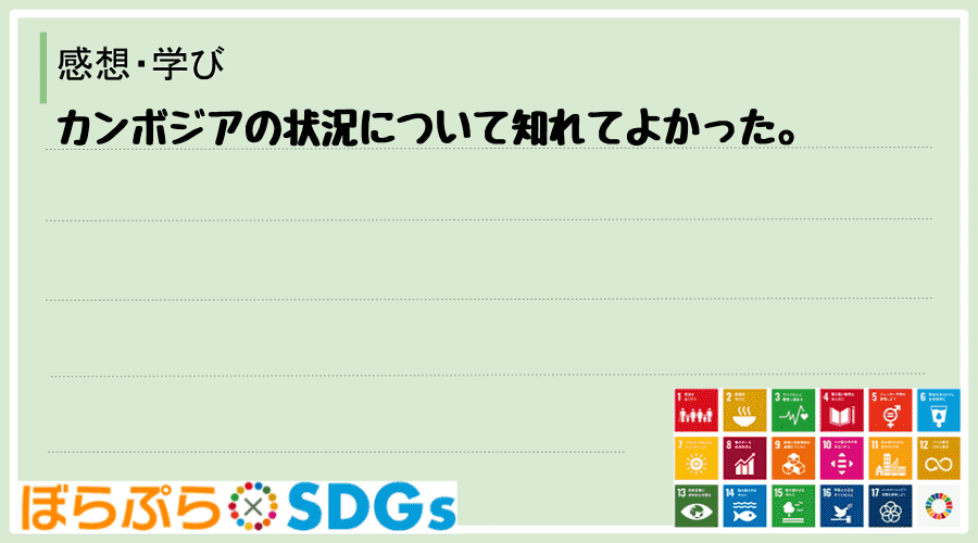 わたしのSDGsアクション・感想