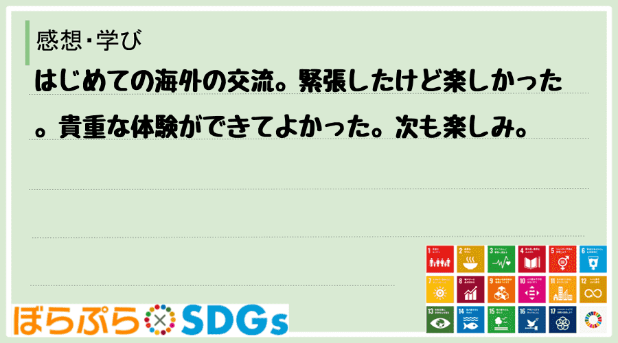 わたしのSDGsアクション・感想