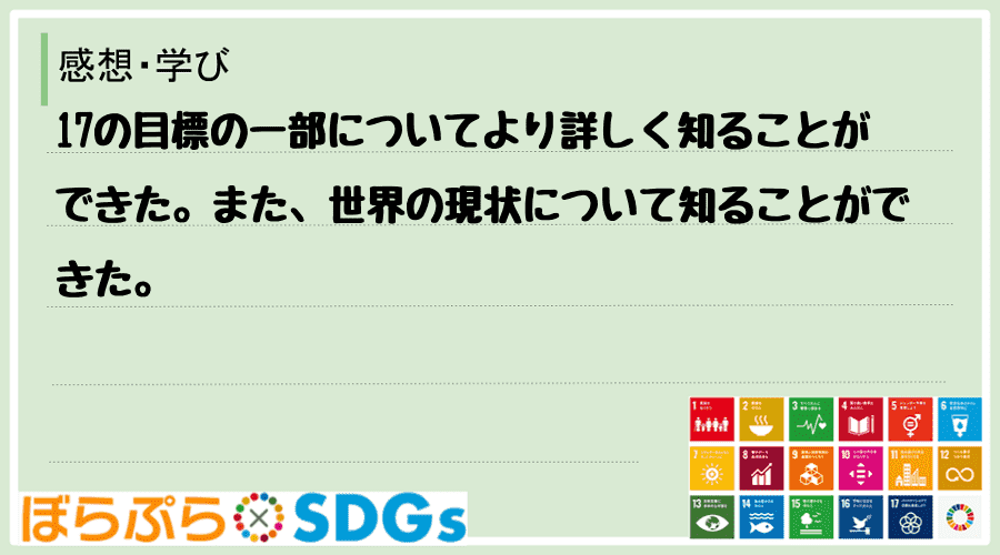 わたしのSDGsアクション・感想