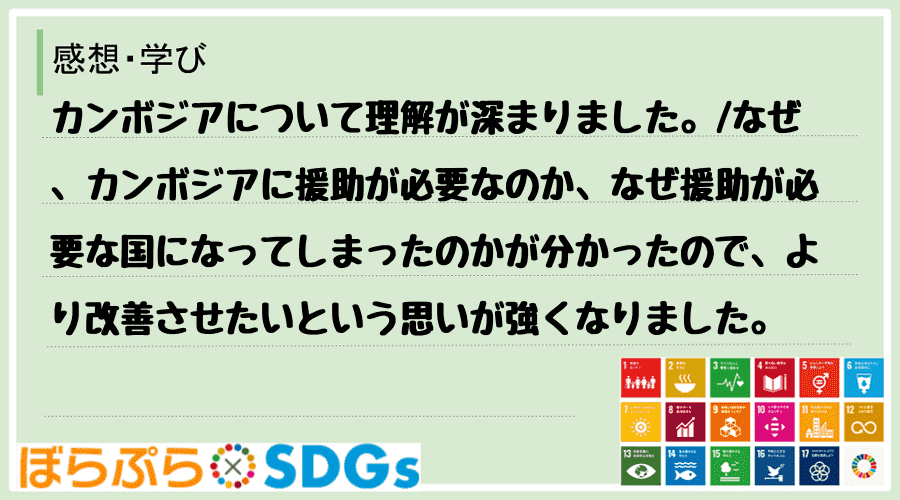 わたしのSDGsアクション・感想