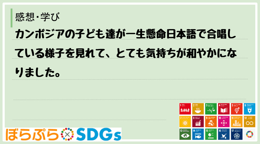 わたしのSDGsアクション・感想