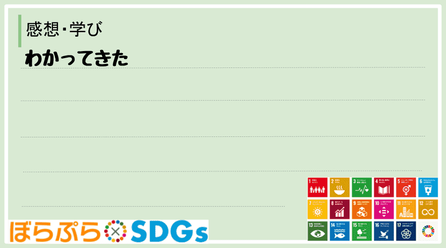 わたしのSDGsアクション・感想