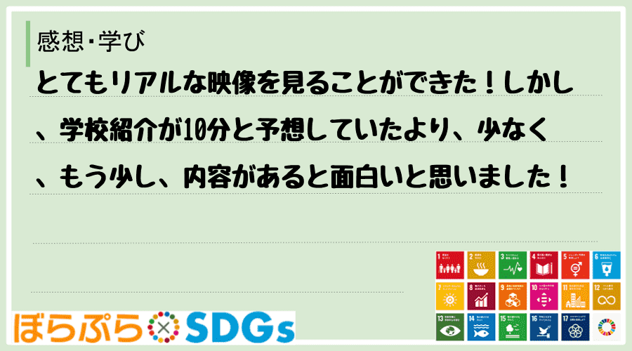 わたしのSDGsアクション・感想