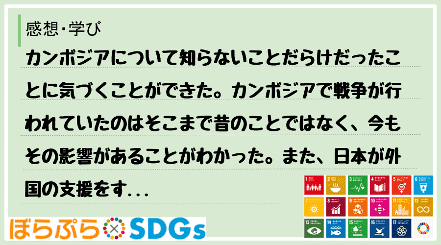 わたしのSDGsアクション・感想