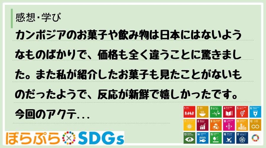 わたしのSDGsアクション・感想