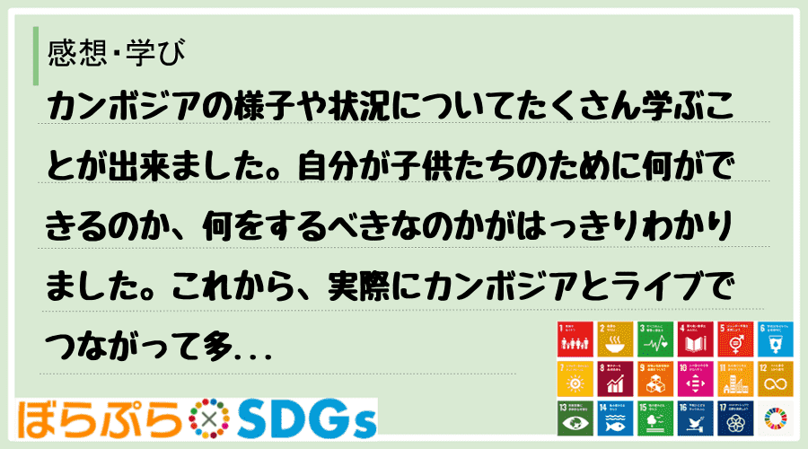 わたしのSDGsアクション・感想