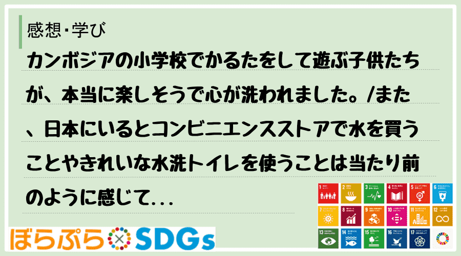 わたしのSDGsアクション・感想