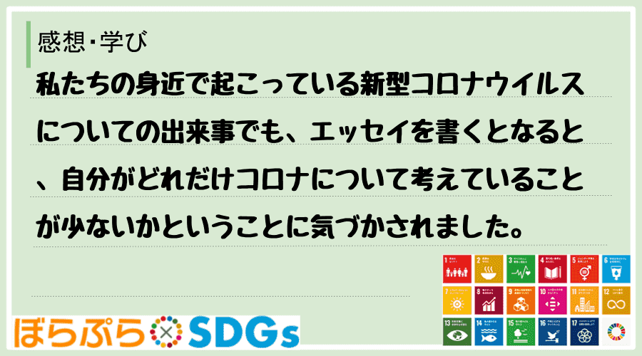 わたしのSDGsアクション・感想