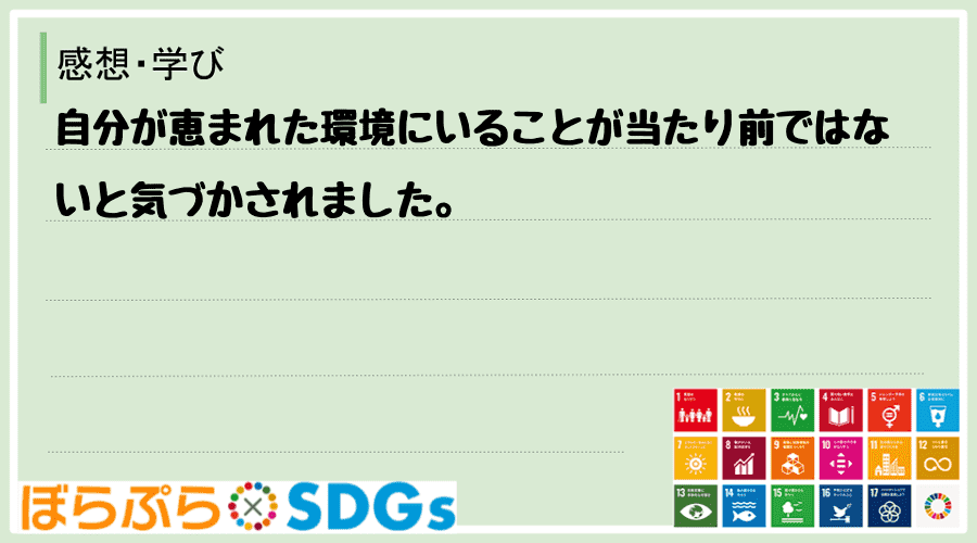 わたしのSDGsアクション・感想