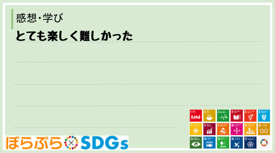 わたしのSDGsアクション・感想