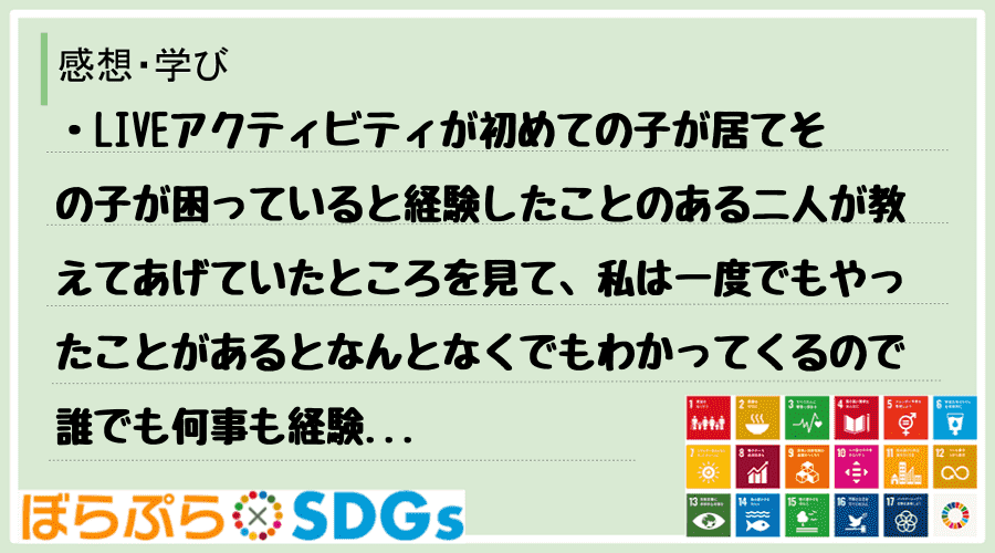 わたしのSDGsアクション・感想