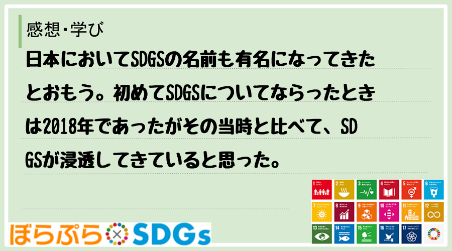 日本においてSDGSの名前も有名になってきたとおもう。初めてSDGSについてならったときは20...