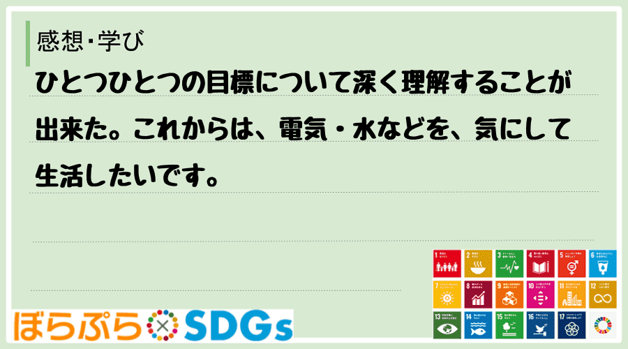 わたしのSDGsアクション・感想