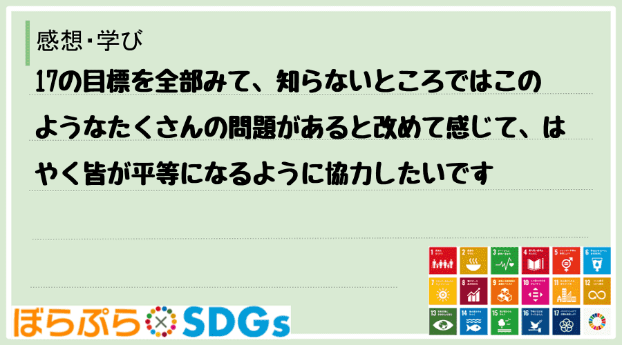 わたしのSDGsアクション・感想