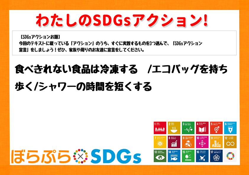 わたしのSDGsアクション・感想