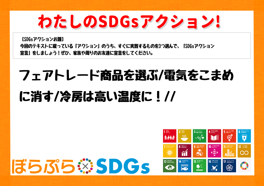 わたしのSDGsアクション・感想