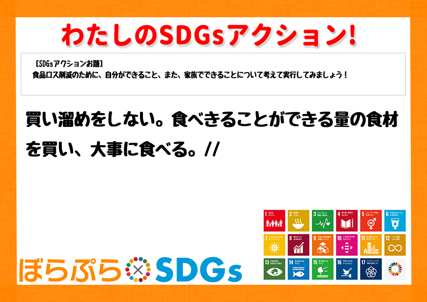 わたしのSDGsアクション・感想