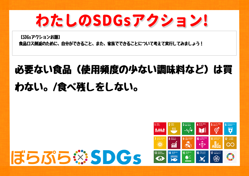 わたしのSDGsアクション・感想