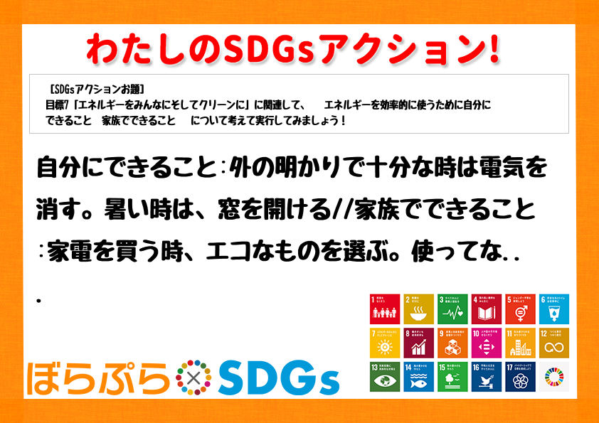 わたしのSDGsアクション・感想