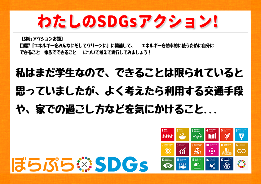 わたしのSDGsアクション・感想