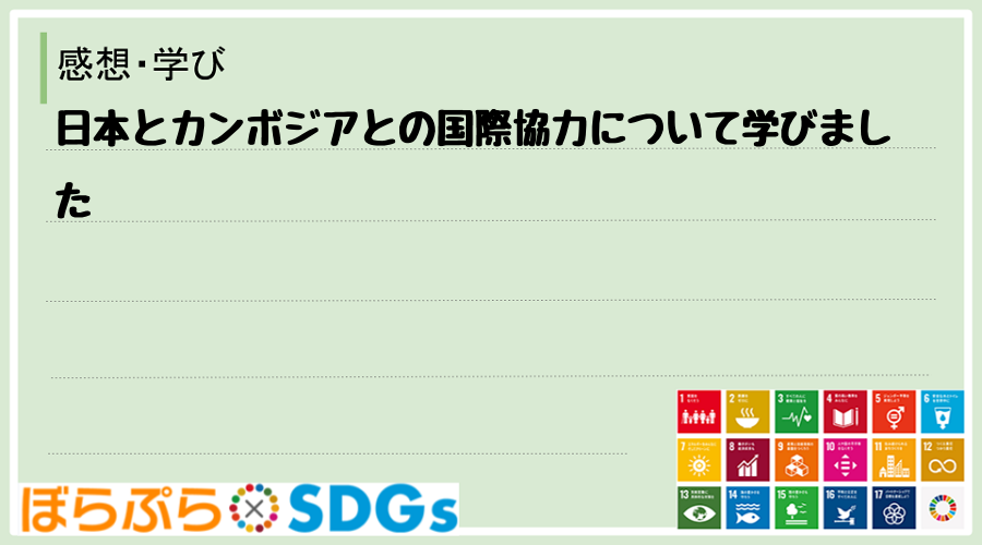 わたしのSDGsアクション・感想