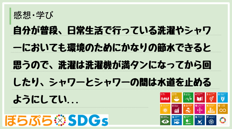 わたしのSDGsアクション・感想